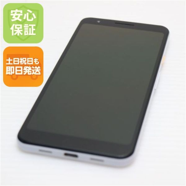 超美品 Google Pixel 3a クリアリーホワイト スマホ 本体 白ロム 土日