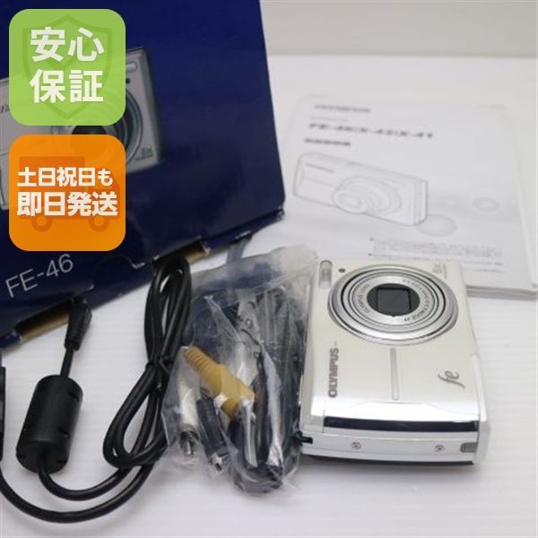 超美品 FE-46 ホワイト 即日発送 OLYMPUS デジカメ デジタルカメラ 本体 土日祝発送OK 08000