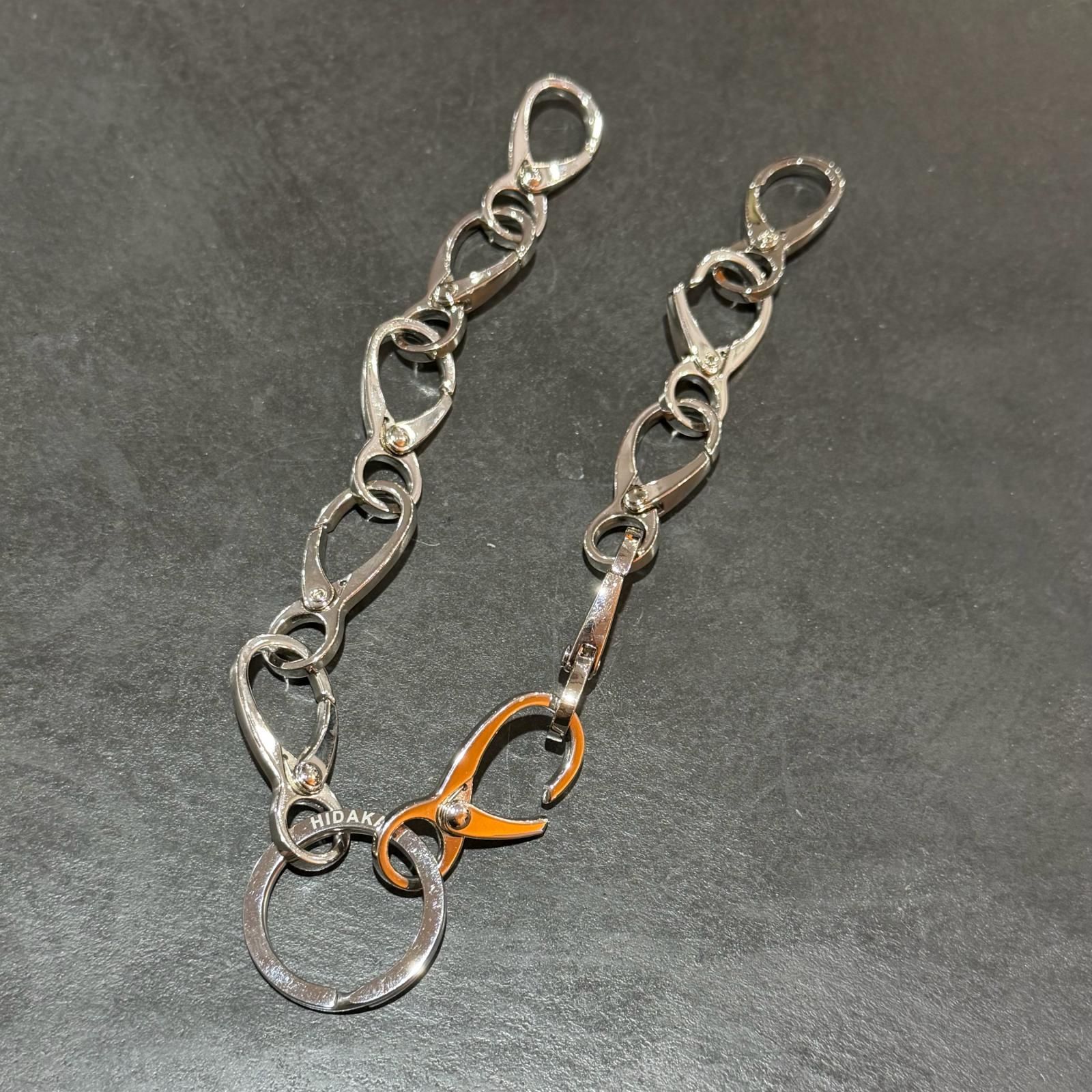 HIDAKA ウォレットチェーン シルバー カラビナ 二連 HIDAKA LINKING CARABINER CHAIN リンキングカラビナチェーン