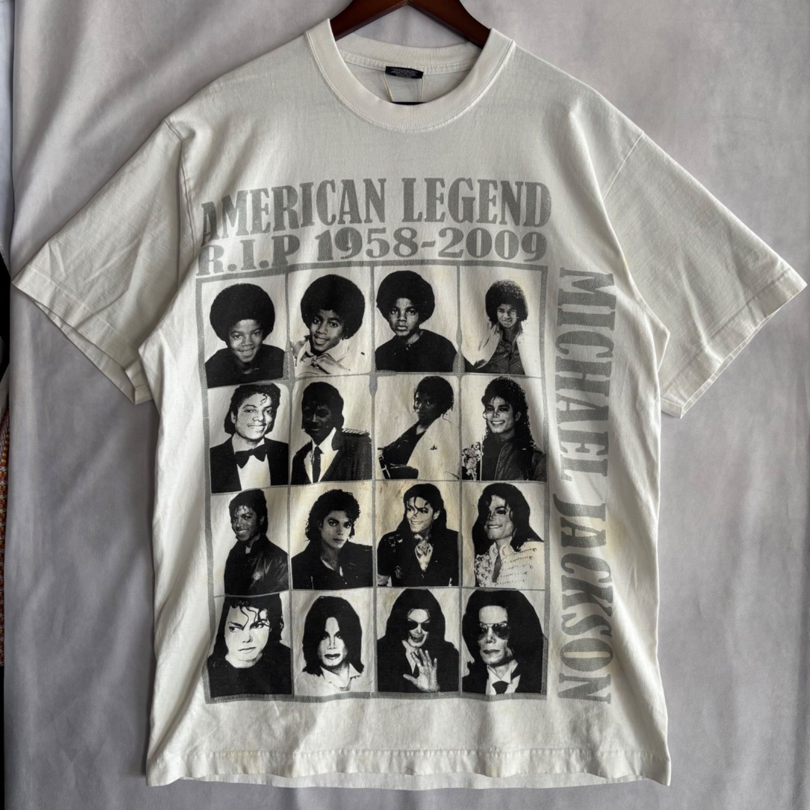 A7394 00's michael Jackson マイケルジャクソン 追悼プリントTシャツ