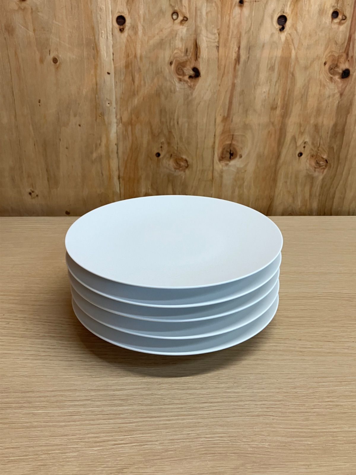 MORIYAMA ミストホワイト フラットプレート　24cm　5枚セット　箱無し
