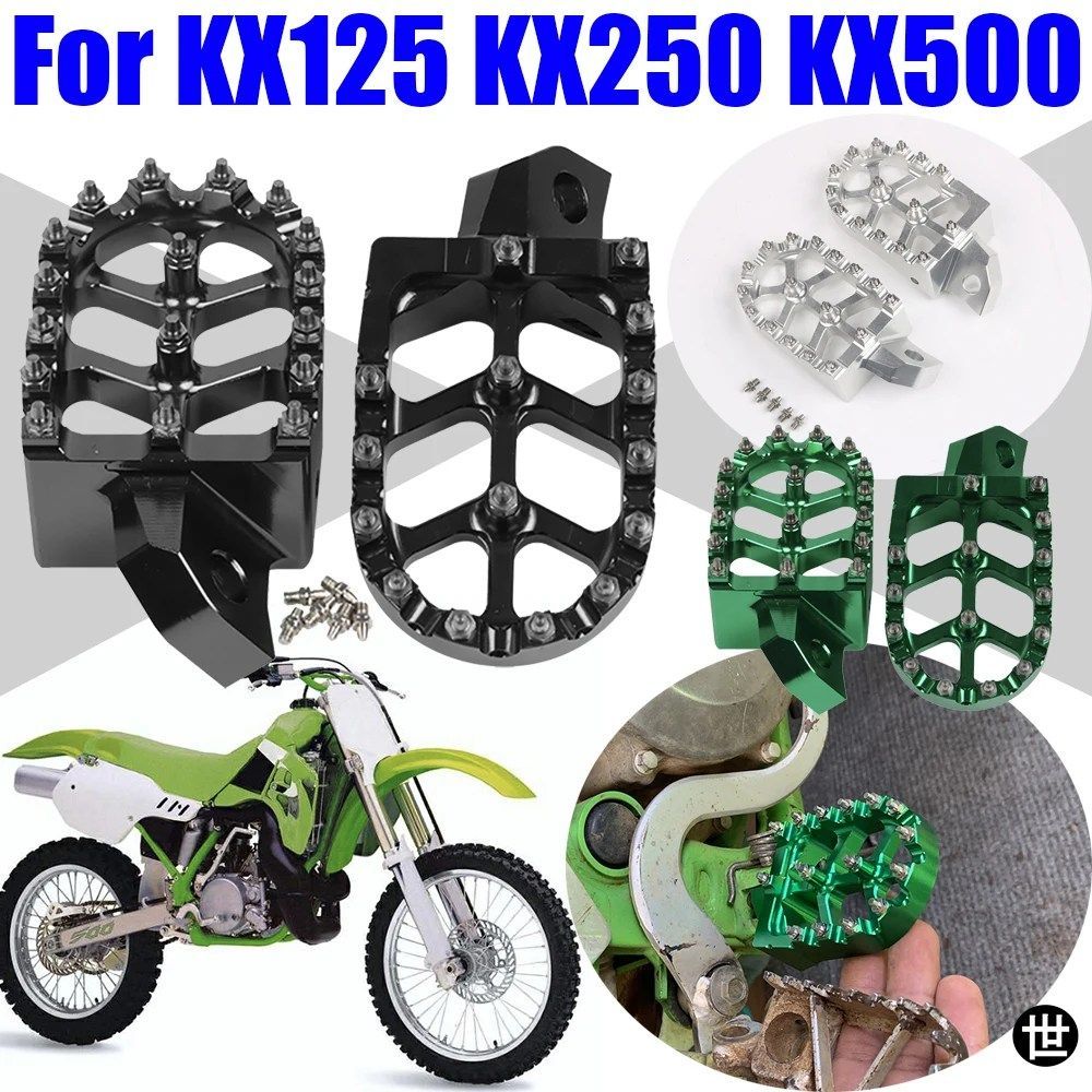 カワサキ KX125 KX250 KX 125 250 1988 - 1996 KX500 KX 500 1988 - 2004 用オートバイアクセサリー フットレスト フットペグ ペダル