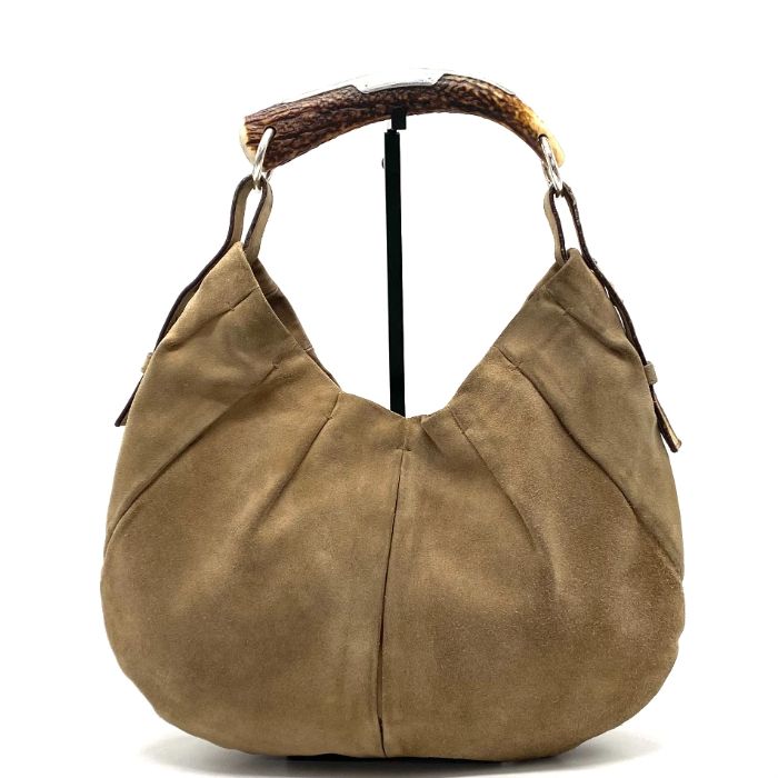 【中古】Yves Saint Laurent サンローラン モンバサ スエード ワン ショルダー バッグ fY03328A