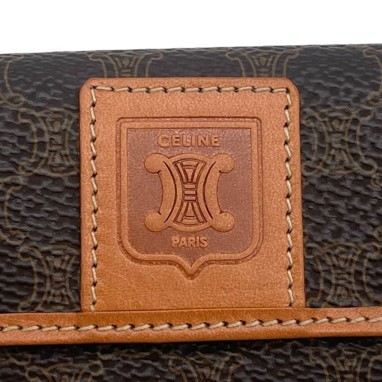 CELINE セリーヌ キーケース 6連 三つ折り トリオンフ マカダム柄 ロゴ