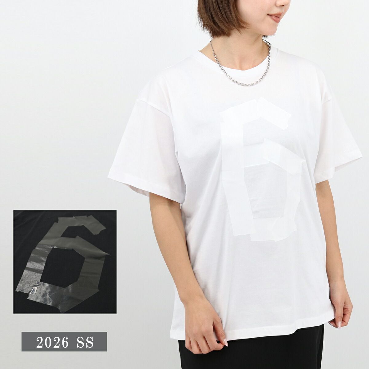 MM6 マルジェラ　ホワイト キッズTシャツ ロゴ 大人もOK！16Y □MM6 Maison Margiela KIDS エムエムシックス メゾンマルジェラ
