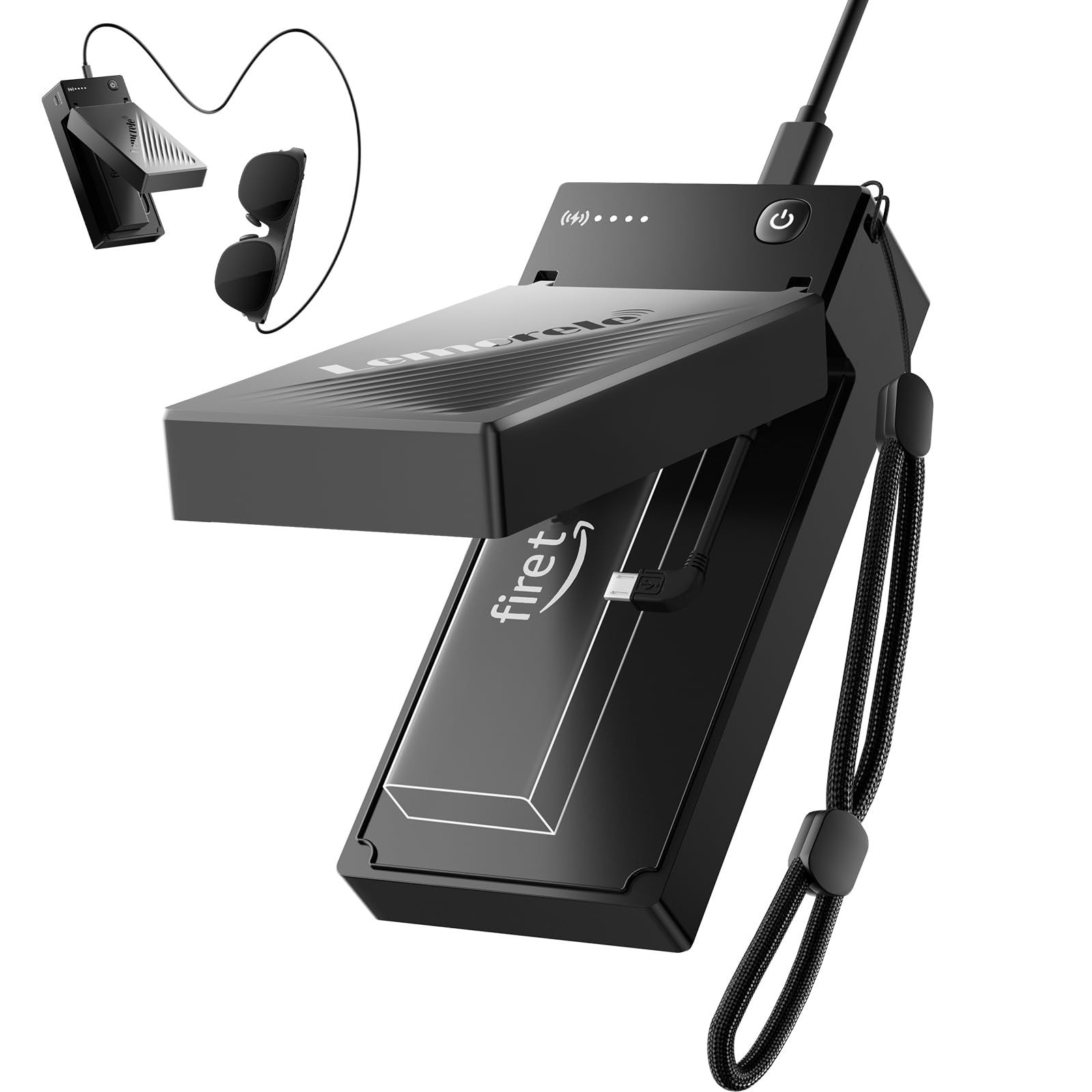 HDMI to USB C 変換ボックス HDMI 画面拡張 4K@60Hz Fire T-V Stick と Xreal Air pro2 変換アダプタ 5000mAh大容量電池 給電 ケーブル不要 モバイル 携帯式 給電 RayNeo A 388e6edb