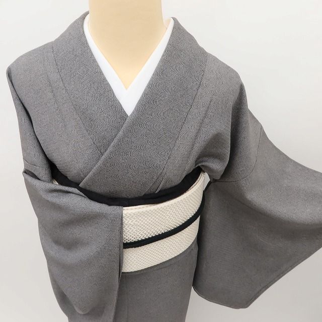 百華❀Y5080◆新品 正絹 仕付け糸付き 夏着物 鮫模様 絽 一つ紋 住田双光 服部光廣 手縫い仕立て 訪問着