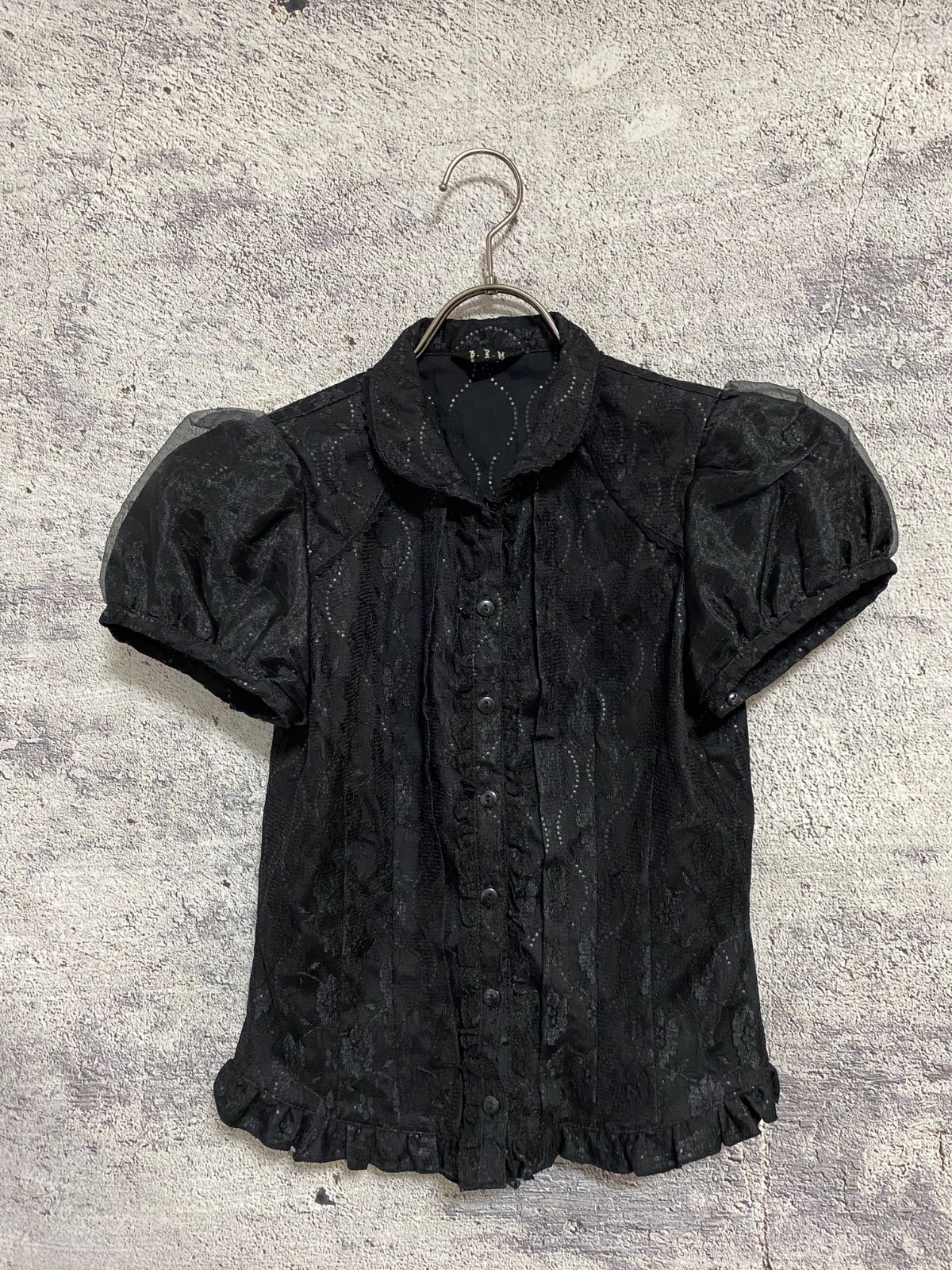 美品　BPN ブラックピースナウ 半袖ブラウス 平成レトロ　当時物 y2k ブラックピースナウ BPN レースゴシック半袖ブラウス シャツ - メルカリ