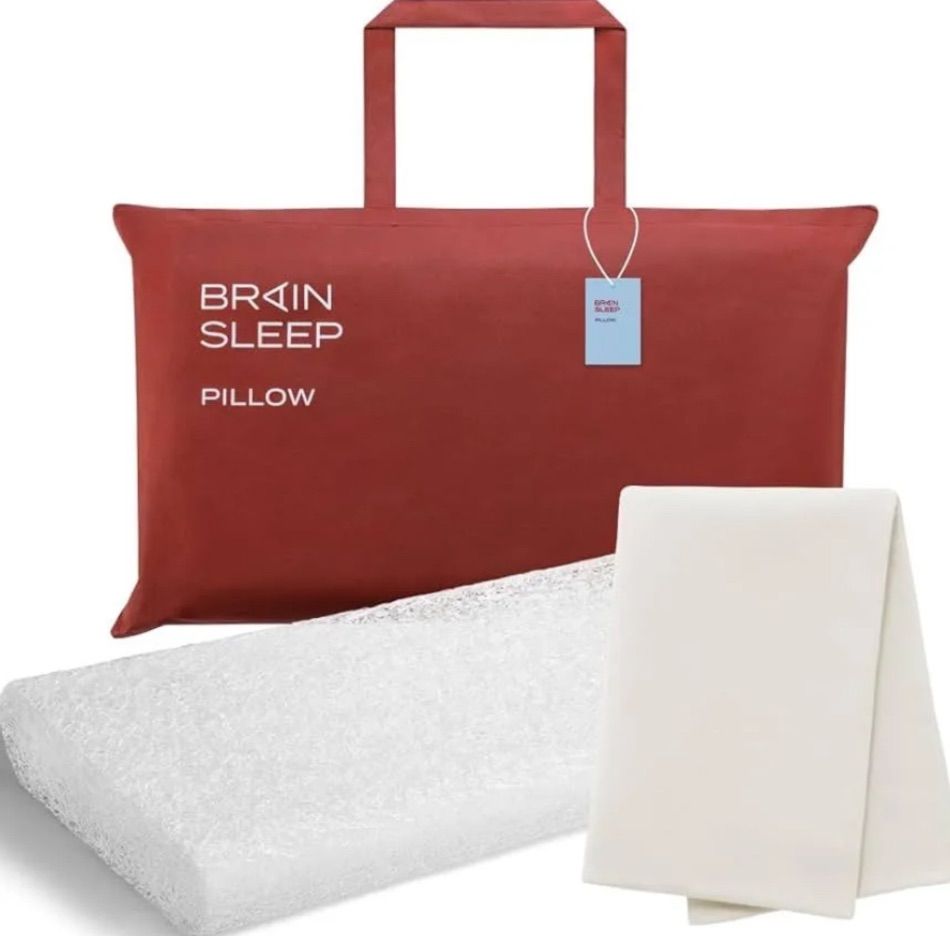 BRAIN SLEEP PILLOW Low+ピローカバー(アクティブエア)ホワイトX00155DF15 【Aランク】738