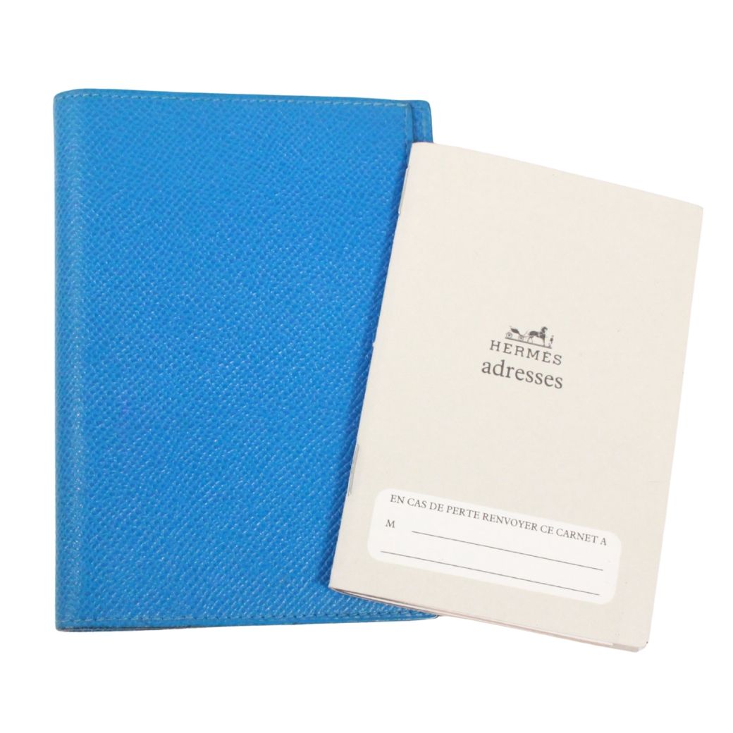 HERMES エルメス アジェンダGM 手帳カバー クシュベル ブルー/シルバー 〇Y刻印【中古】 ユニセックス
