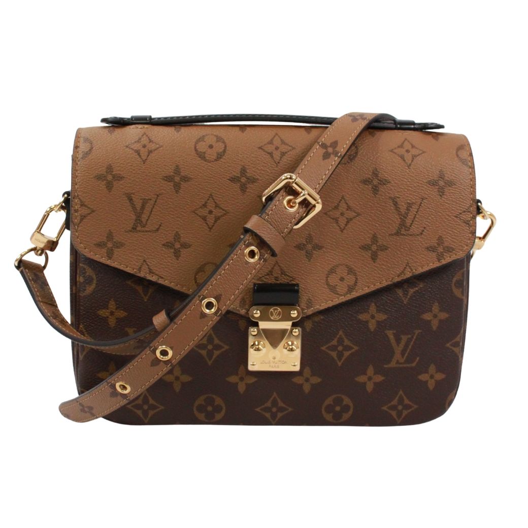 LOUIS VUITTON ルイ・ヴィトン ポシェット・メティス M44876 ショルダーバッグ モノグラムリバース ブラウン【中古】 レディース