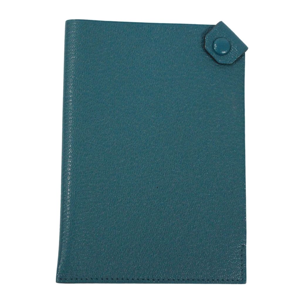 HERMES エルメス タルマックPM パスポートケース シェーブル ブルー □M刻印【中古】 レディース