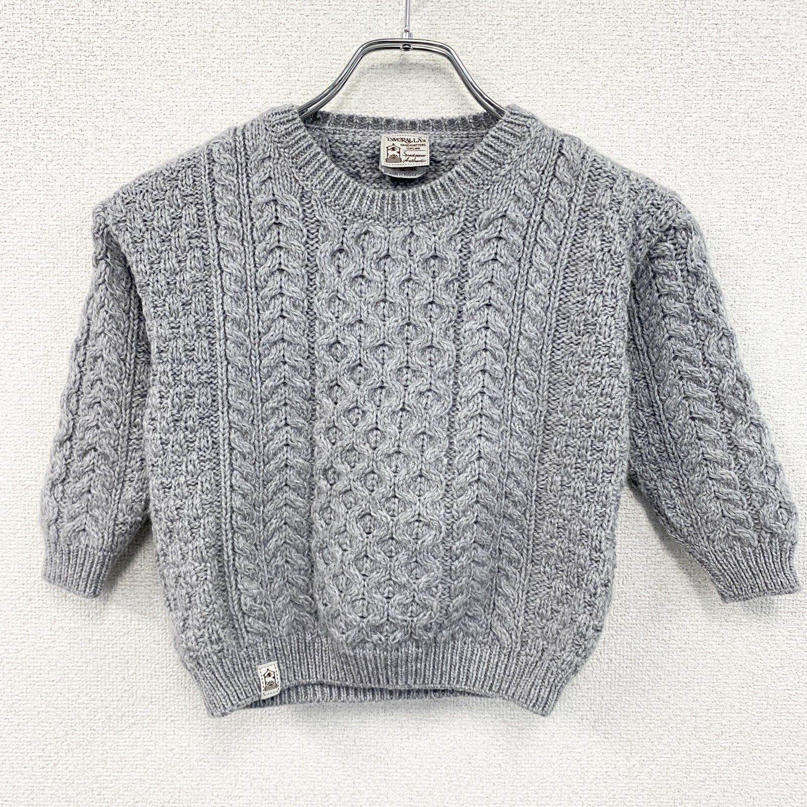 INVERALLAN インバーアラン ウールニットセーター グレー 古着 - メルカリ