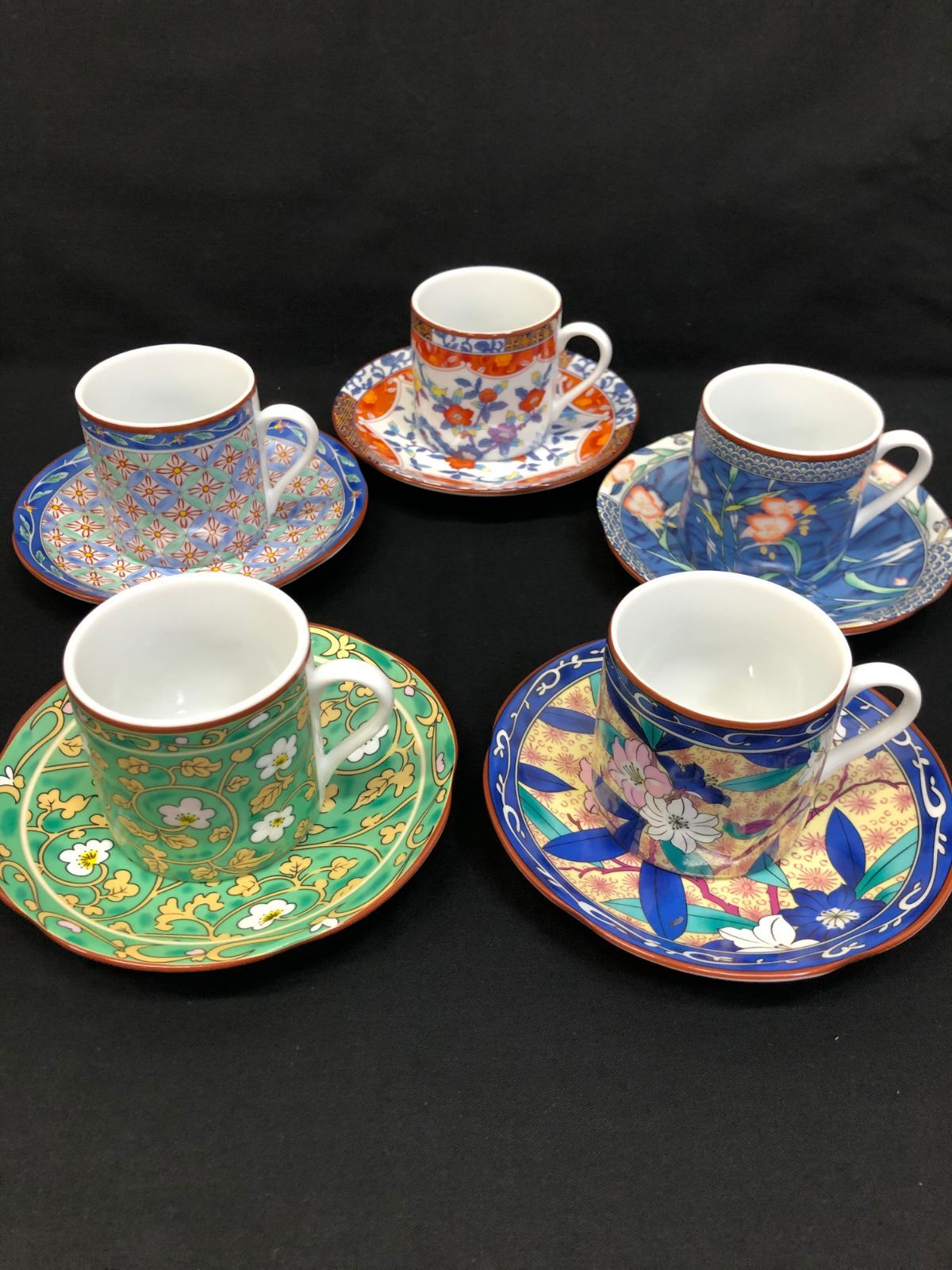 有田焼 彩伊万里 コーヒーセット カップ＆ソーサー 5客セット 未使用