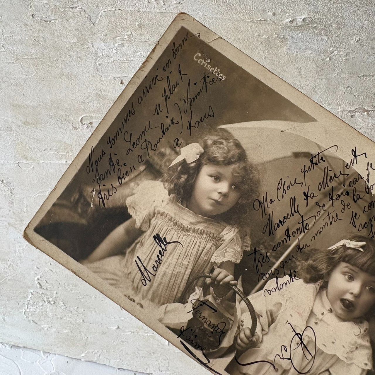 フランス アンティーク ポストカード H.Manuel Hマニュエル 少女写真