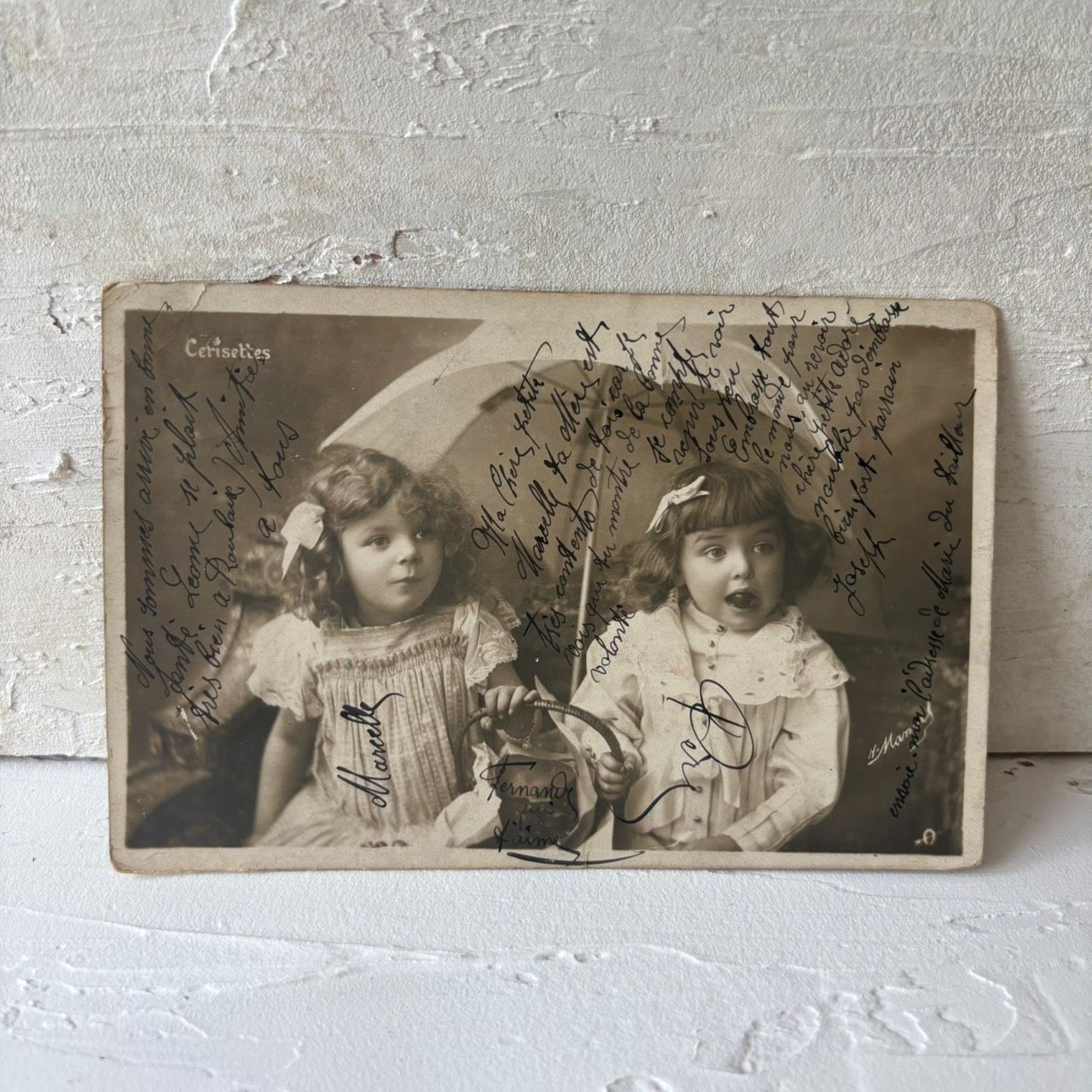 フランス アンティーク ポストカード H.Manuel Hマニュエル 少女写真