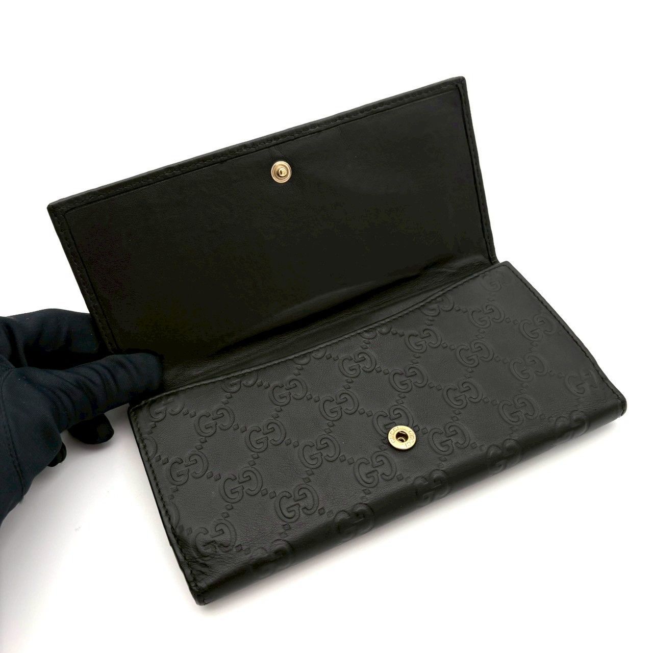 GUCCI グッチ グッチシマ インターロッキングG 長財布 Wホック Wホック