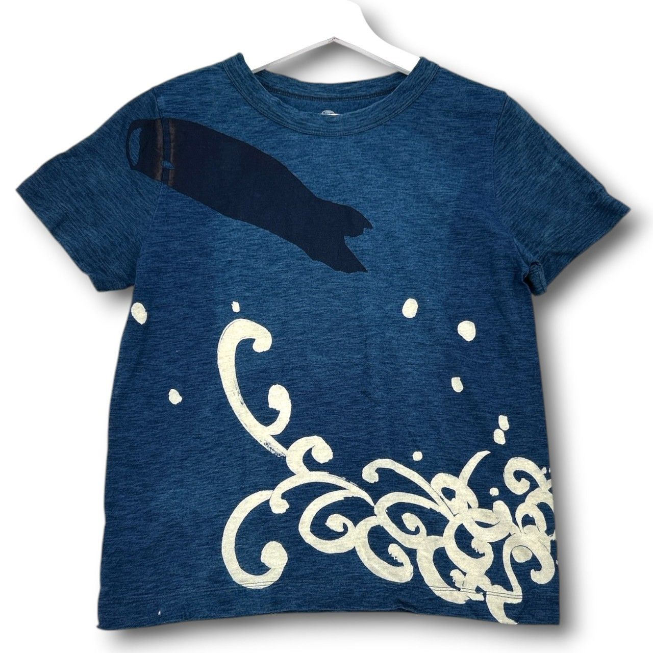 45R フォーティファイブアール インディゴ染め Tシャツ プリント 半袖