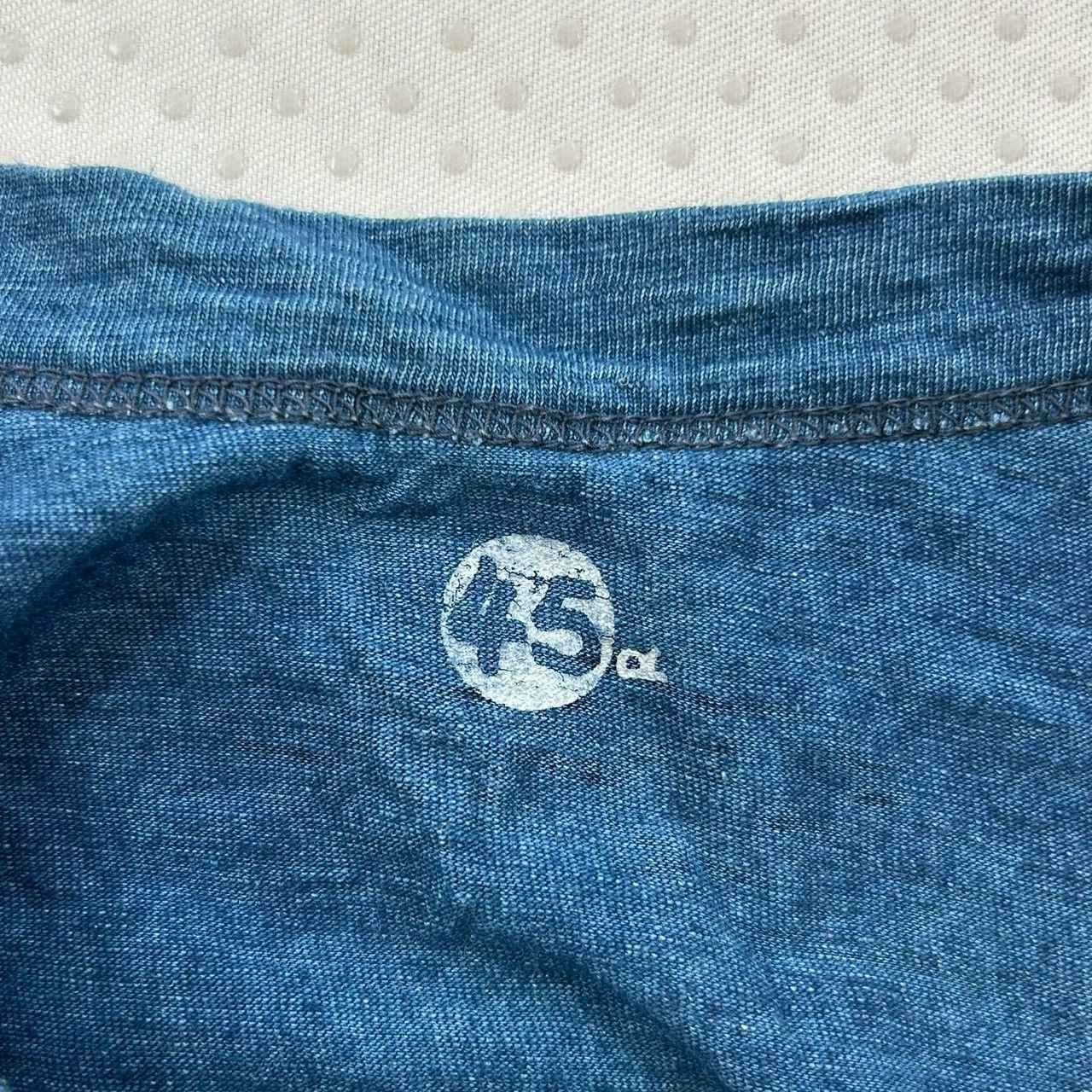 45R フォーティファイブアール インディゴ染め Tシャツ プリント 半袖