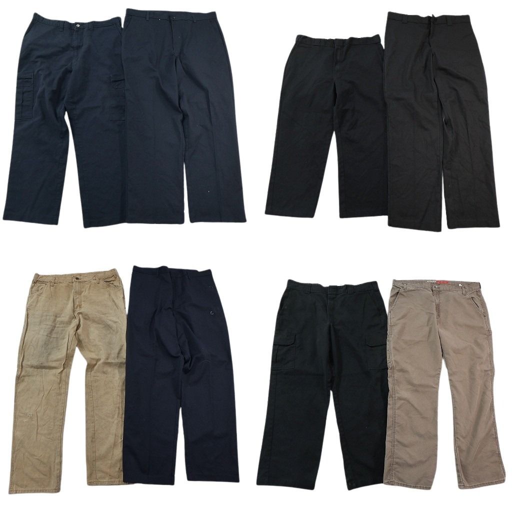 古着卸 まとめ売り ディッキーズ パンツ 8枚セット ( メンズ 38 ) FLEX ワーク ペインター ブラック ネイビー 中古 古着 NF1783