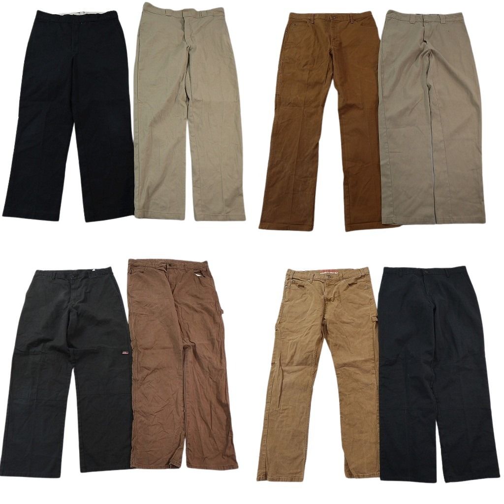 古着卸 まとめ売り ディッキーズ パンツ 8枚セット ( メンズ 36 ) ペインター ワーク ストレート ダブルニー チノ 中古 古着 NF1787