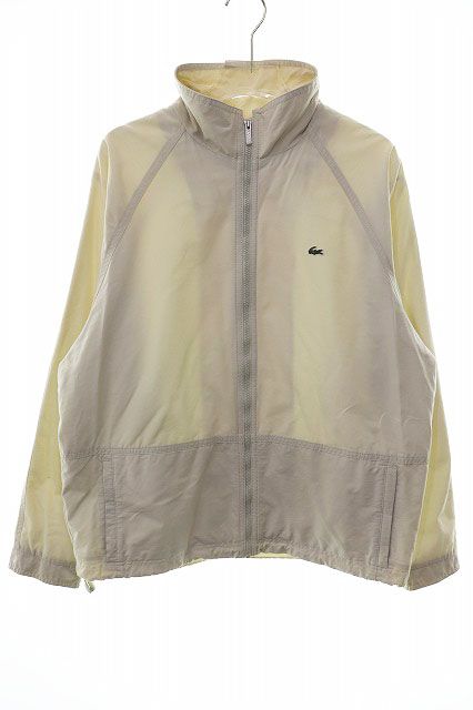 ラコステ LACOSTE ジップアップ ジャケット サイズ 40 ブルゾン ベージュ 【ブランド古着ベクトル】【中古】●260611