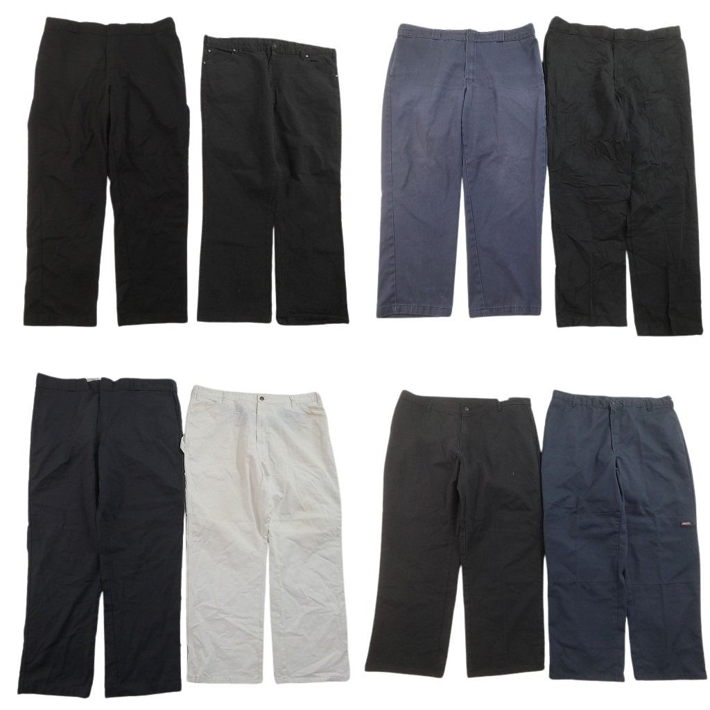 古着卸 まとめ売り ディッキーズ パンツ 8枚セット ( メンズ 42 ) ダブルニー ワーク ホワイト ペインター ブラック 中古 古着 NF1816