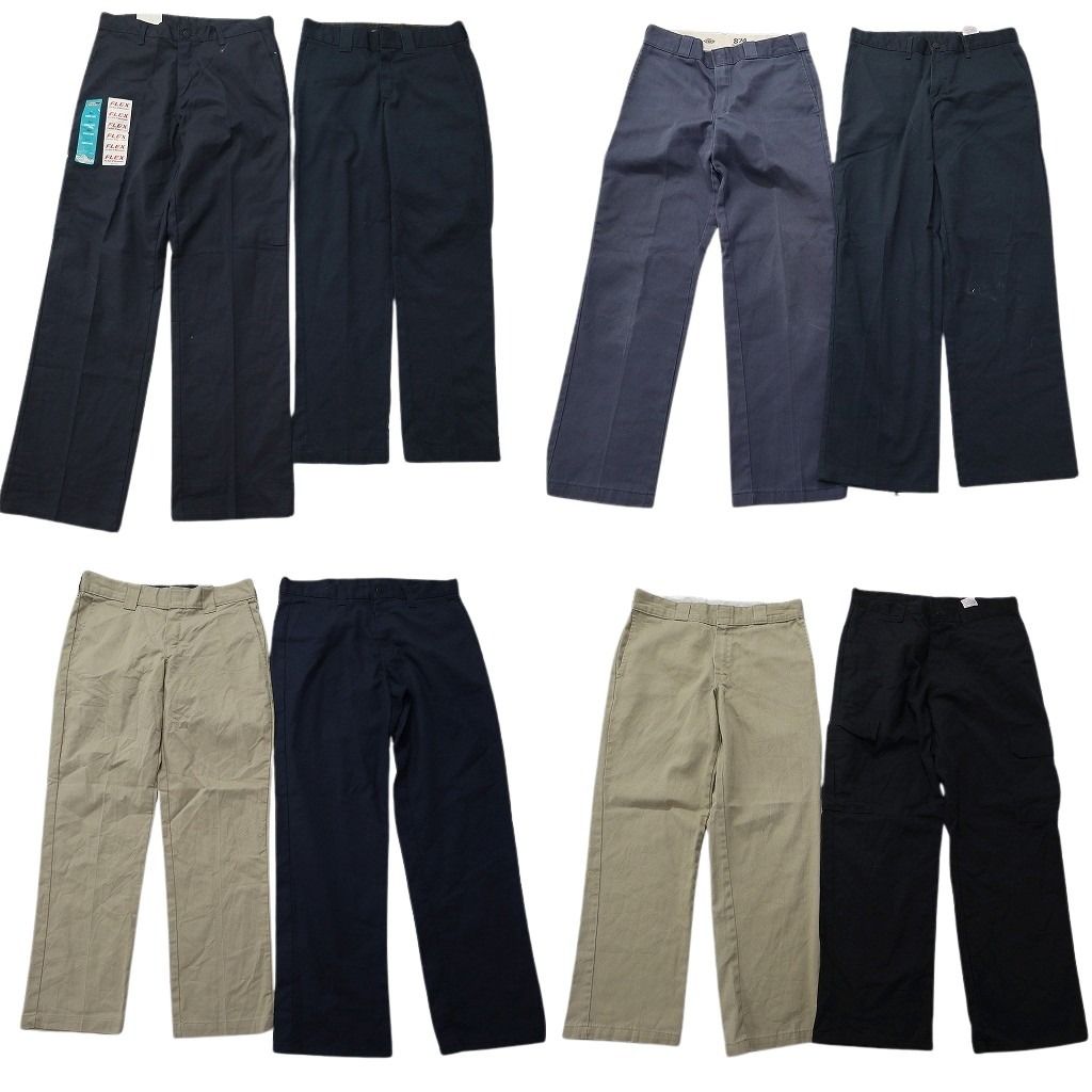 古着卸 まとめ売り ディッキーズ パンツ 8枚セット ( メンズ 32 ) 874 ワーク チノ ネイビー デッドストック FLEX 中古 古着 NF1854