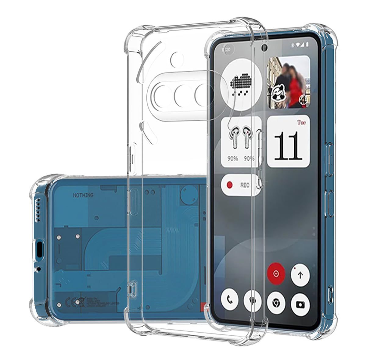 Nothing Phone 3A ケース クリア TPU 薄型 軽量 耐衝撃 米軍MIL規格