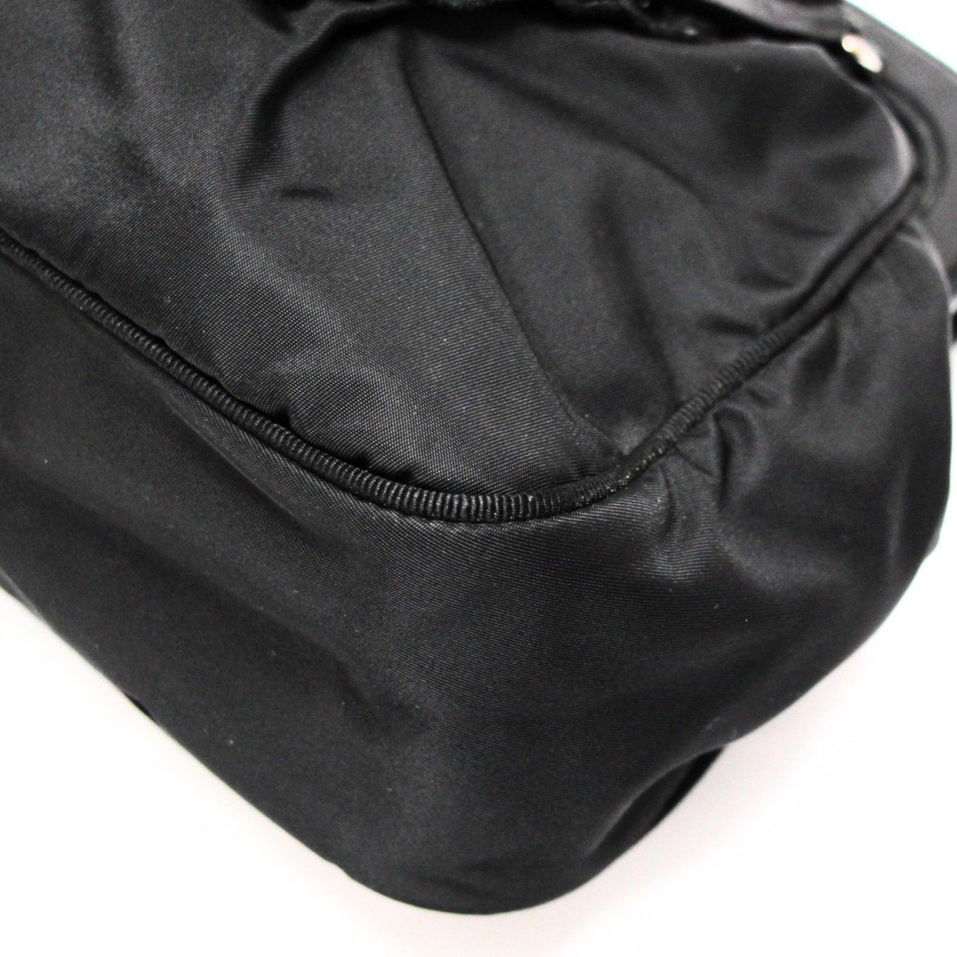 美品 PRADA プラダ 三角ロゴ ビジューハート ミニハンドバッグ