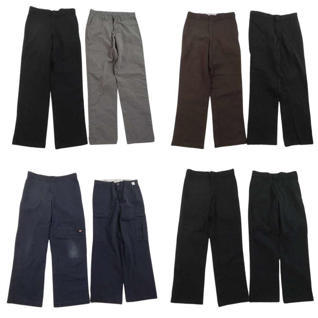古着卸 まとめ売り ディッキーズ パンツ 8枚セット ( メンズ 31/30 ) ダブルニー ブラウン ワーク グレー ストレート 中古 古着 NF1888