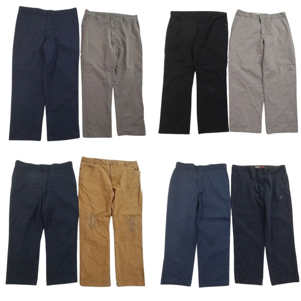 古着卸 まとめ売り ディッキーズ パンツ 8枚セット ( メンズ 42/40 ) FLEX ペインター ワーク グレー ネイビー 中古 古着 NF1889