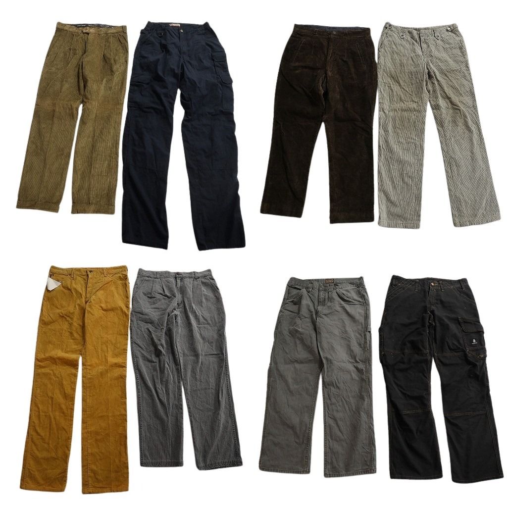 古着卸 まとめ売り ロングパンツ MIX 8枚セット ( メンズ 34 ) タック ペインター デッドストック カーゴ ワーク 中古 古着 NF1930