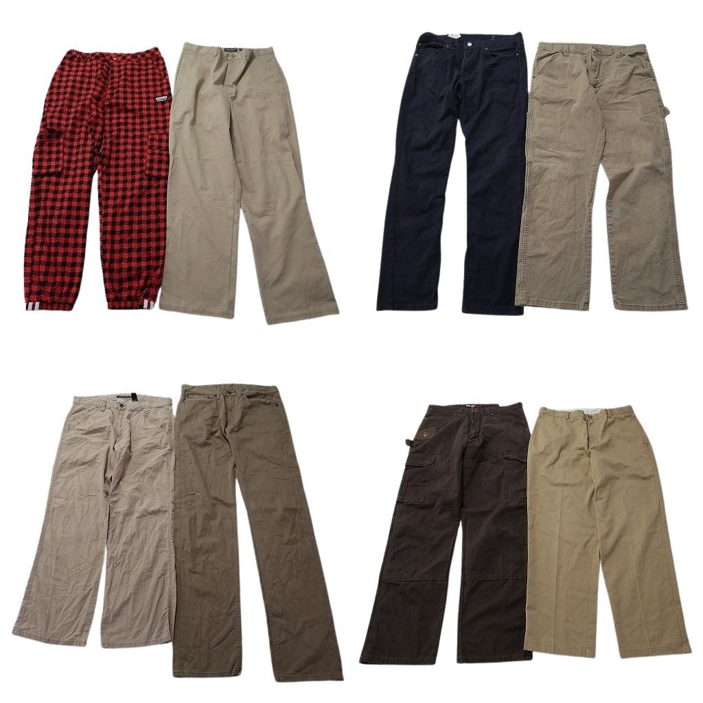古着卸 まとめ売り ブランドMIX パンツ 8枚セット ( メンズ 34 ) リーバイス エルエルビーン ラングラー 中古 古着 NF1984