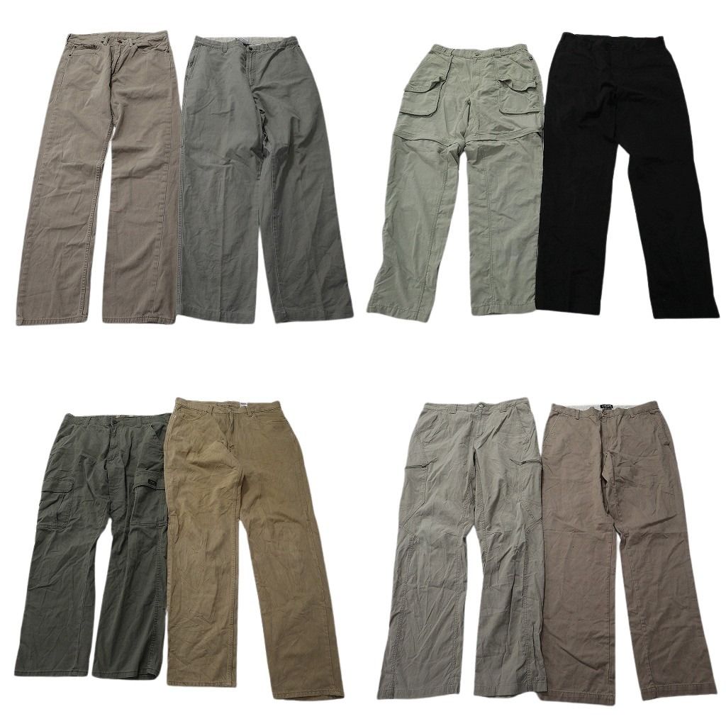 古着卸 まとめ売り ブランドMIX パンツ 8枚セット ( メンズ 36 ) コロンビア ラングラー リーバイス 中古 古着 NF1991