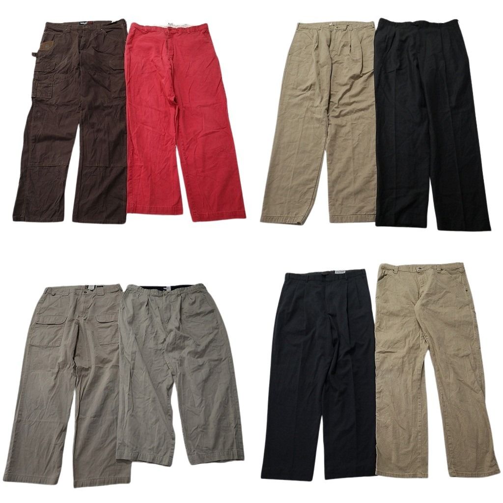 古着卸 まとめ売り ブランドMIX パンツ 8枚セット ( メンズ 38 ) エルエルビーン エディーバウアー ラングラー 中古 古着 NF1994