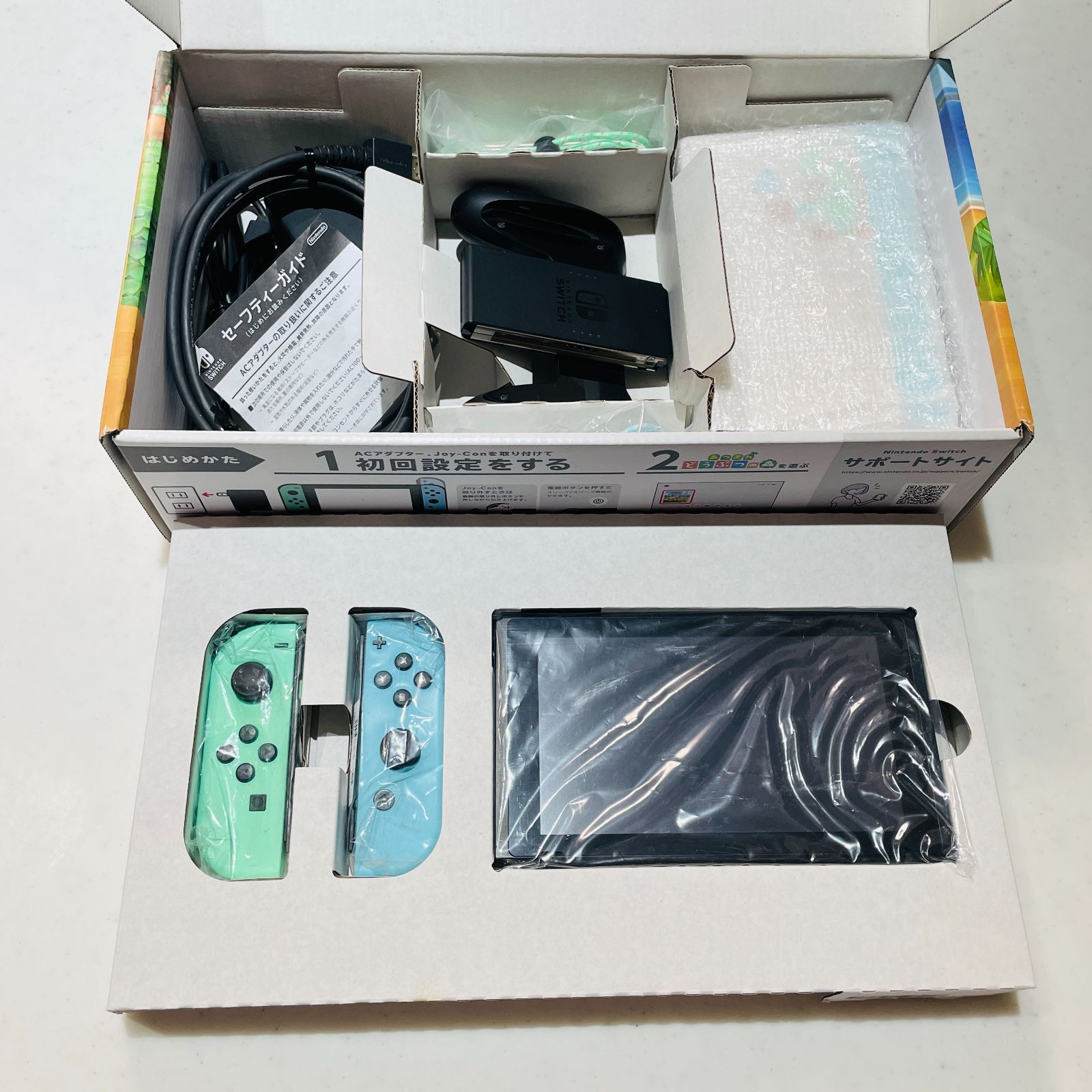 P*r様 【動作確認済】Nintendo Switch 本体 2020年製 コン 限定デザイン あつまれ どうぶつの森セット 2020年製 任天堂Switch