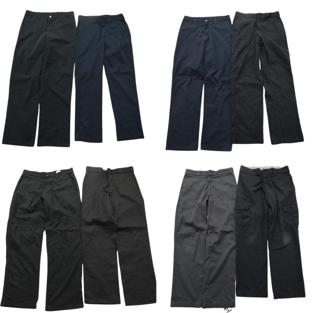 古着卸 まとめ売り ディッキーズ パンツ 8枚セット ( メンズ 32 ) ワーク カーゴ ブラック ネイビー 中古 古着 NF2020