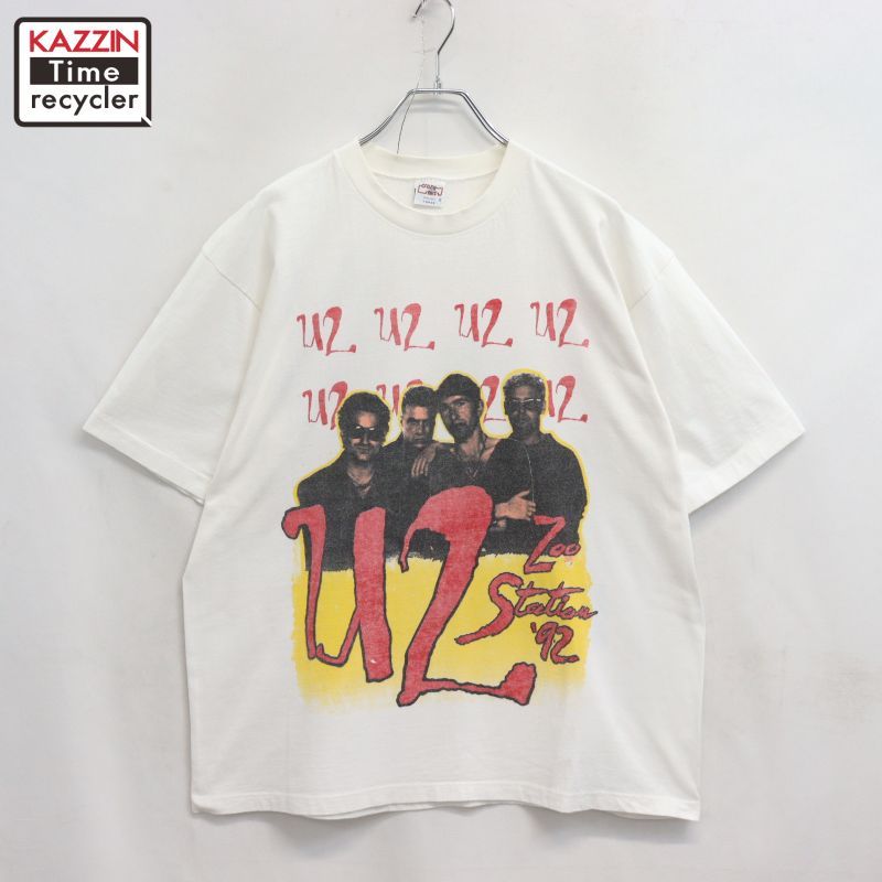 90s USA製 vintage U2 ZOO STATION バンドＴシャツ メンズ 表記Lサイズ