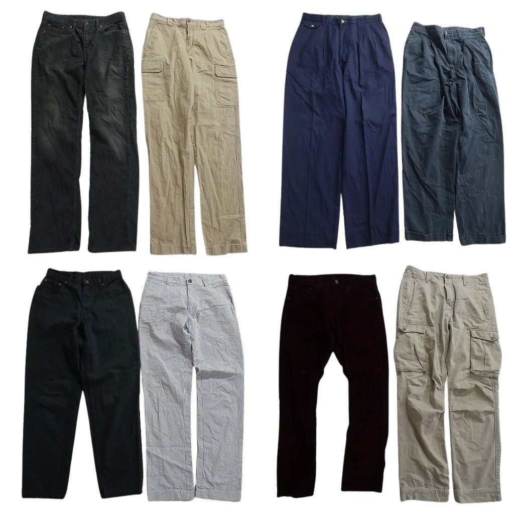 古着卸 まとめ売り ブランドMIX パンツ 8枚セット ( メンズ 30 ) ブルックスブラザーズ リーバイス L.L.Bean 中古 古着 NF2106