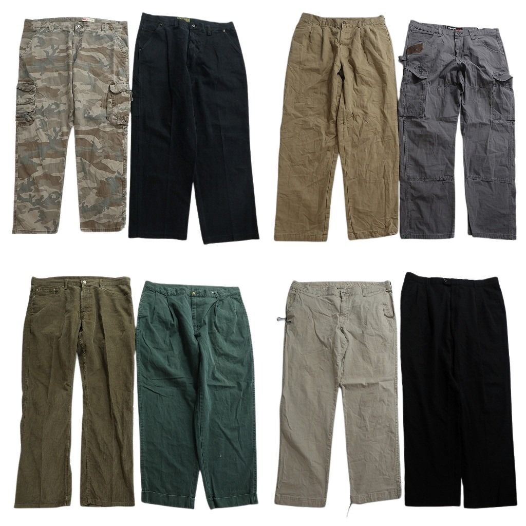 古着卸 まとめ売り ブランドMIX パンツ 8枚セット ( メンズ 38/40 ) ノーティカ ティンバーランド コロンビア 中古 古着 NF2113