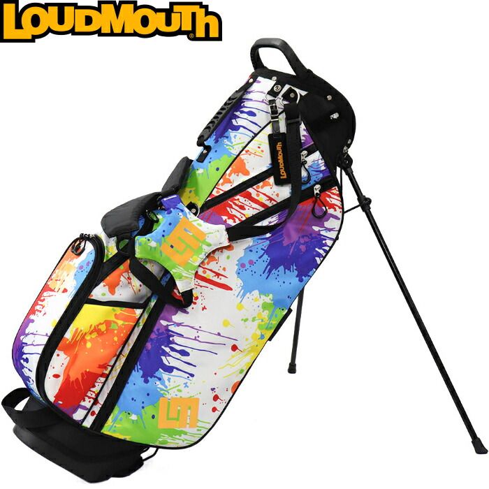 【限定カラー】LOUDMOUTH ラウドマウス　LM-CB0010　8.5型 スタンドキャディバッグ　Dlop Cloth Neon（396）ドロップクロスネオン