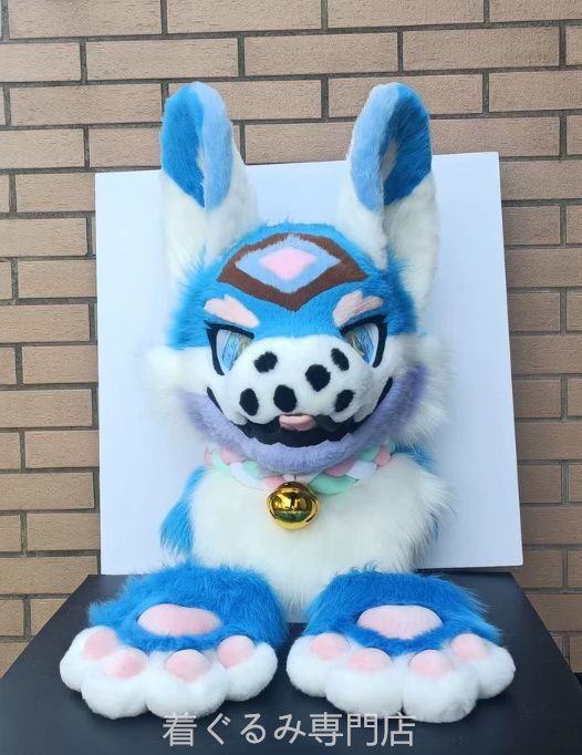 犬　猫　着ぐるみ ヘッド全頭　ヘッド ケモノ ファースーツ ぬいぐるみ コスプレ コスチューム Kurumi 一点物 C649