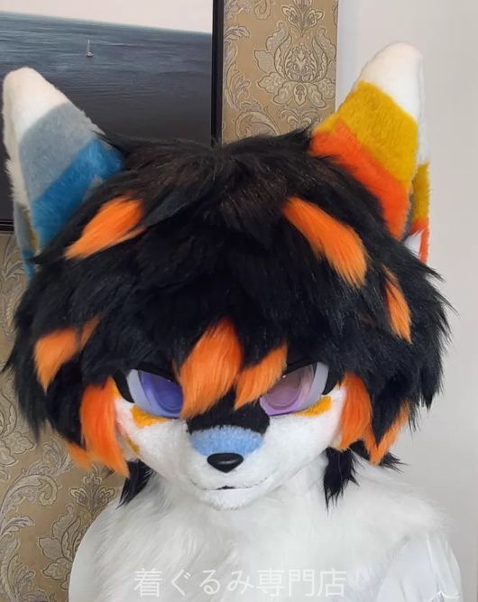 犬　猫　着ぐるみ ヘッド全頭　ヘッド ケモノ ファースーツ ぬいぐるみ コスプレ コスチューム Kurumi 一点物 C654