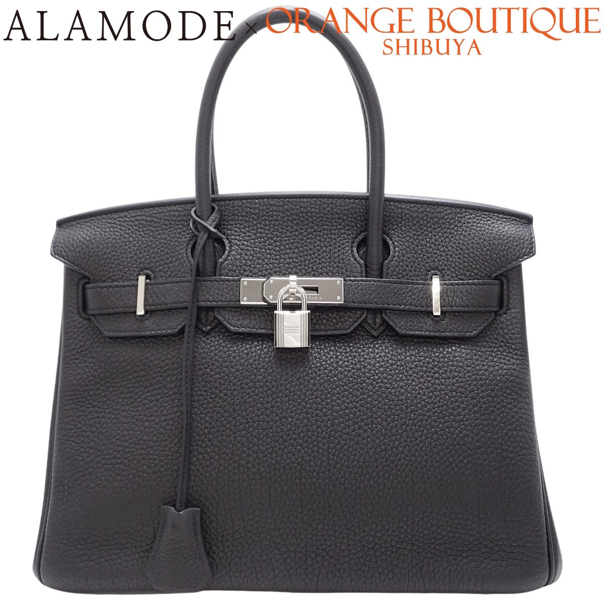 HERMES(エルメス) バーキン30 ブラック黒 トゴ シルバー金具 □O刻印 ハンドバッグ レディース 40802196864【中古】【アラモード】