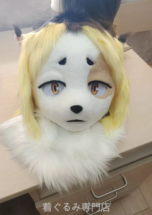 犬　猫　着ぐるみ ヘッド全頭　ヘッド ケモノ ファースーツ ぬいぐるみ コスプレ コスチューム Kurumi 一点物 C659