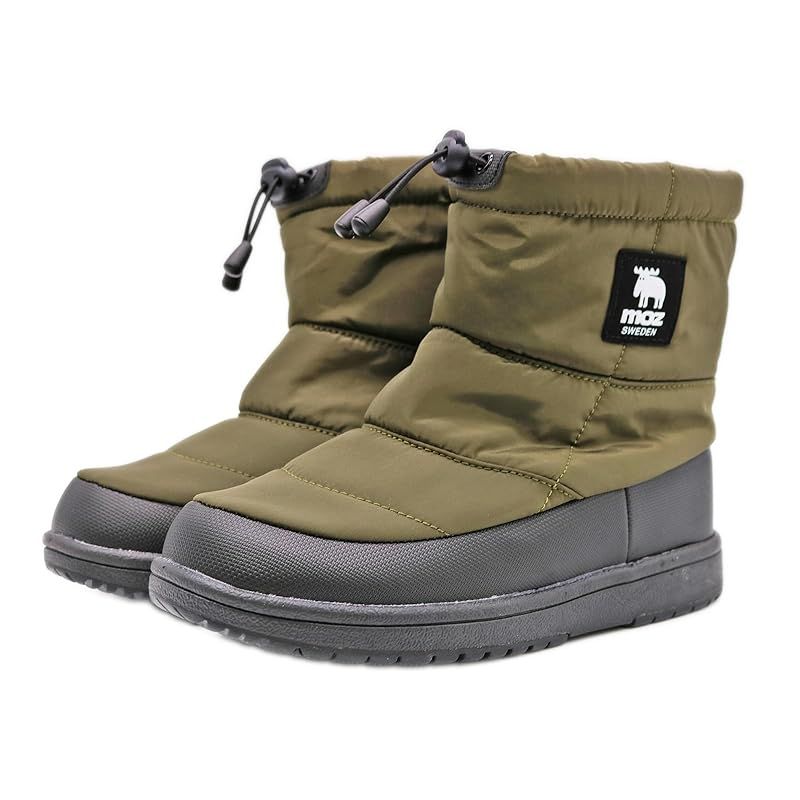 【新品】 強撥水 防水 防滑 防寒 暖かい スノーブーツ レイン 雨 雪 軽い レディース 95022700 カーキ 22.5cm 3E