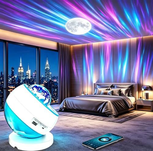 プラネタリウム 家庭用 スタープロジェクター ギャラクシーライト 星空ライト LEDナイトライト 音楽再生をサポート プロジェクター 家庭用 本格的 多色変換 3つのHD投影レンズで構成 室内インテリアライト オーロラライトト 星雲・星座・月 5e1a0f37