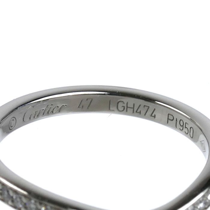 CARTIER カルティエ Pt950プラチナ バレリーナ カーブ ハーフ 