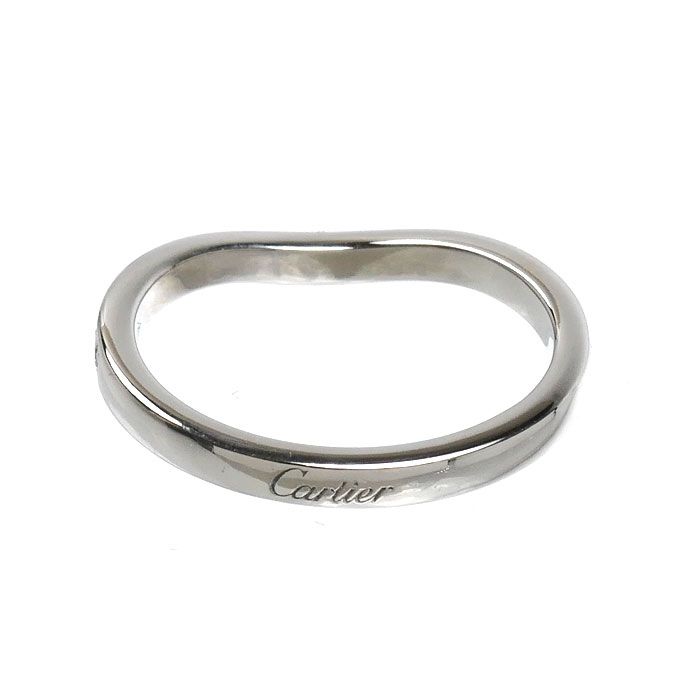 CARTIER カルティエ Pt950プラチナ バレリーナ カーブ ハーフ 